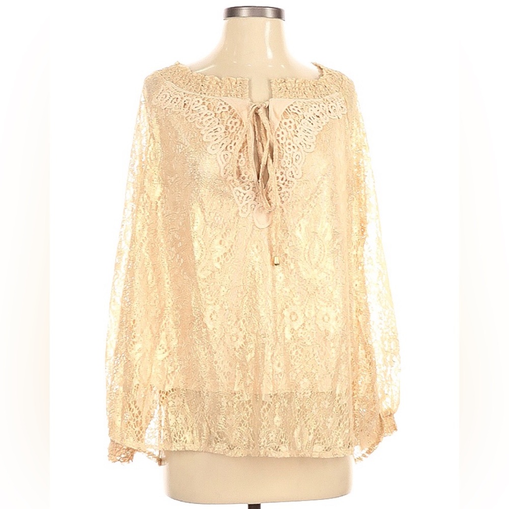 Sheilay tan blouse NWT